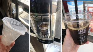 Utiliser la machine à café automatique du konbini pour faire un café glacé