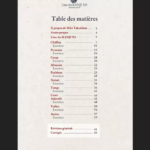 Table des matières du livret de kanji JLPT N5 : chiffres, personne, corps, aliments, nature, temps, verbes et exercices